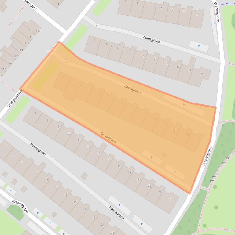 Kaart van postcodegebied 2718GM.