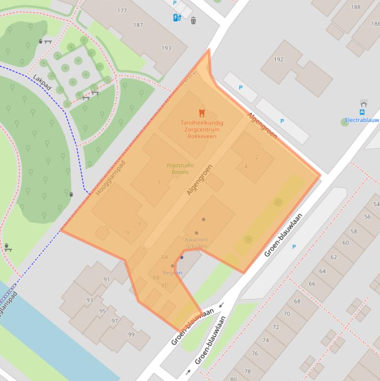 Kaart van postcodegebied 2718GN.