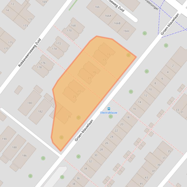 Kaart van postcodegebied 2718GP.