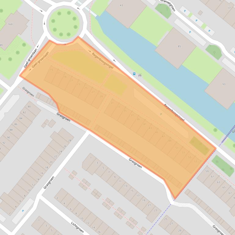 Kaart van postcodegebied 2718GT.