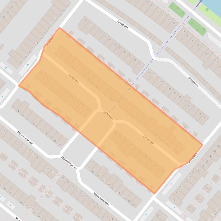 Kaart van postcodegebied 2718HA.