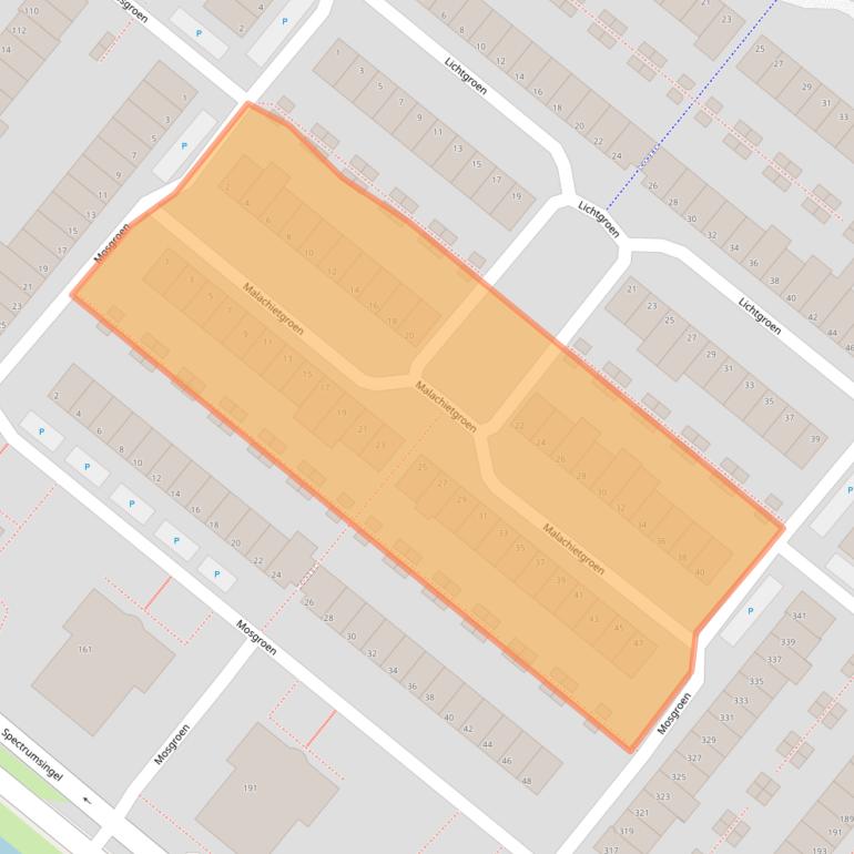 Kaart van postcodegebied 2718HB.