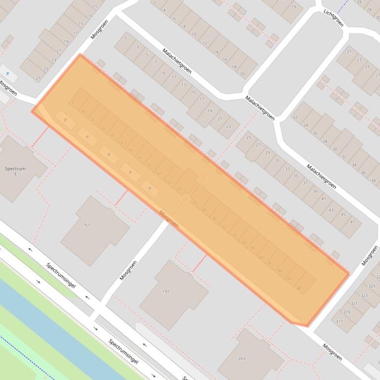 Kaart van postcodegebied 2718HC.