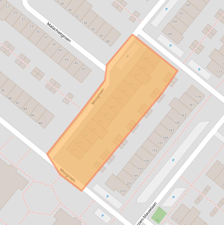 Kaart van postcodegebied 2718HE.