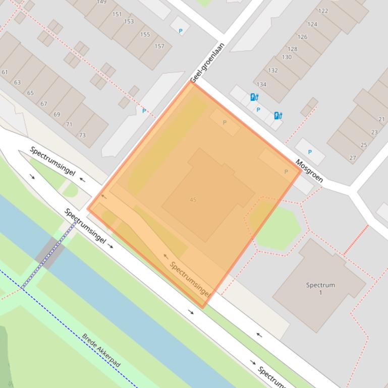 Kaart van postcodegebied 2718HG.