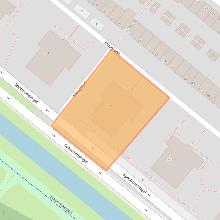 Kaart van postcodegebied 2718HK.