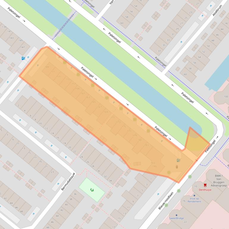 Kaart van postcodegebied 2718JC.