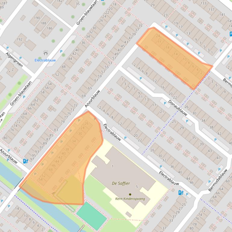 Kaart van postcodegebied 2718JG.