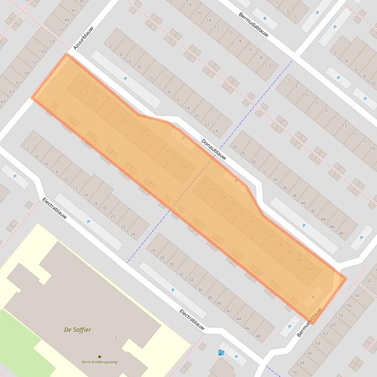 Kaart van postcodegebied 2718JM.