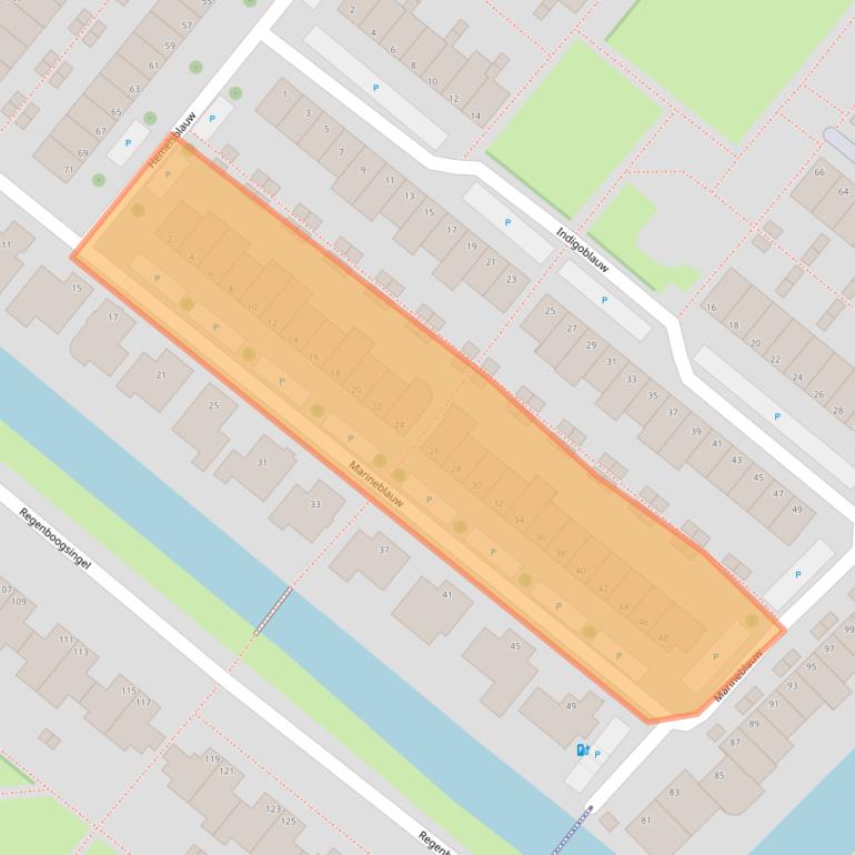 Kaart van postcodegebied 2718KA.