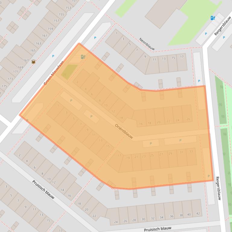 Kaart van postcodegebied 2718KH.