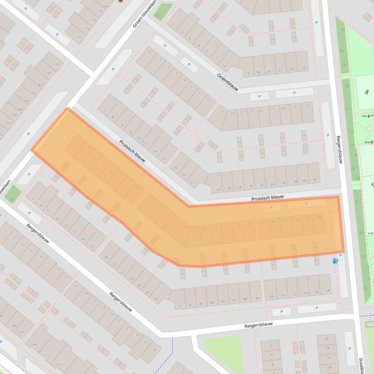 Kaart van postcodegebied 2718KK.