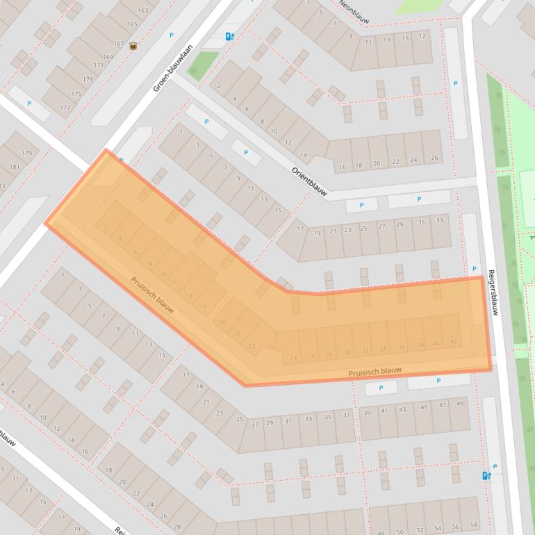 Kaart van postcodegebied 2718KL.