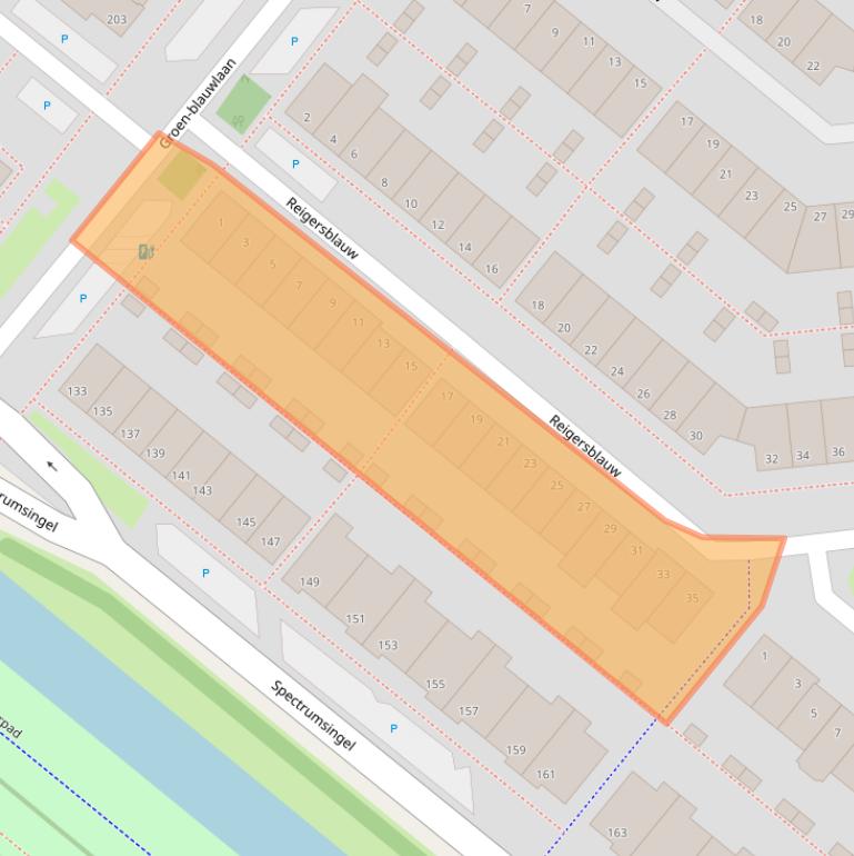 Kaart van postcodegebied 2718KM.