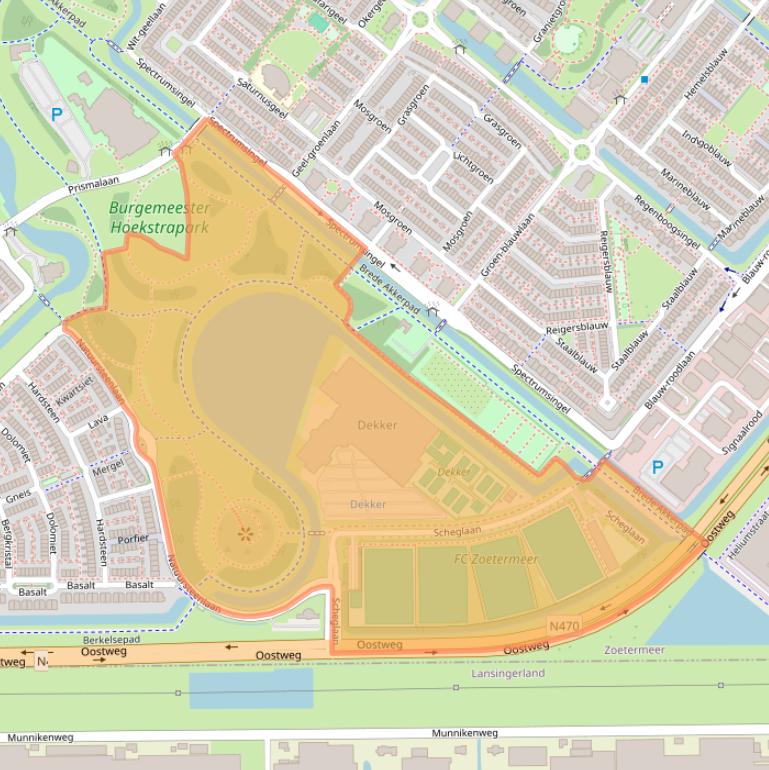 Kaart van postcodegebied 2718KZ.