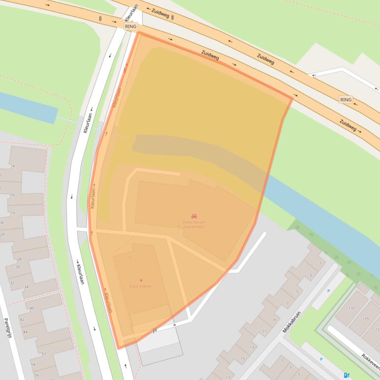 Kaart van postcodegebied 2718NA.