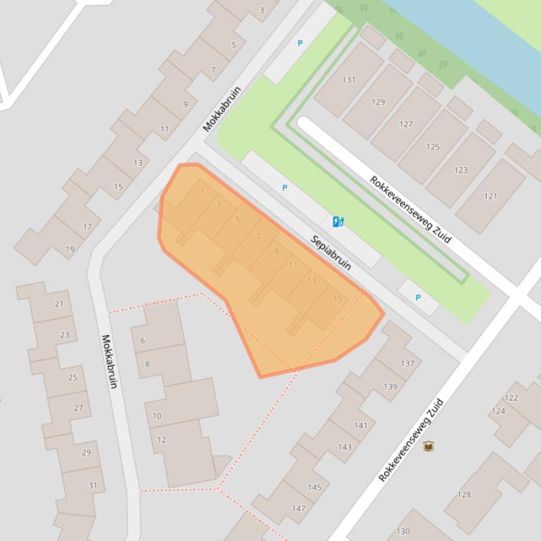 Kaart van postcodegebied 2718ND.