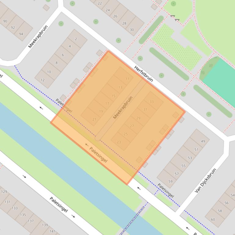 Kaart van postcodegebied 2718NH.