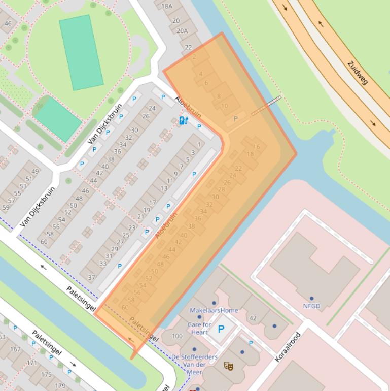 Kaart van postcodegebied 2718NP.