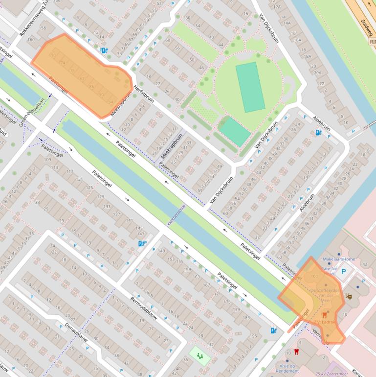 Kaart van postcodegebied 2718NS.