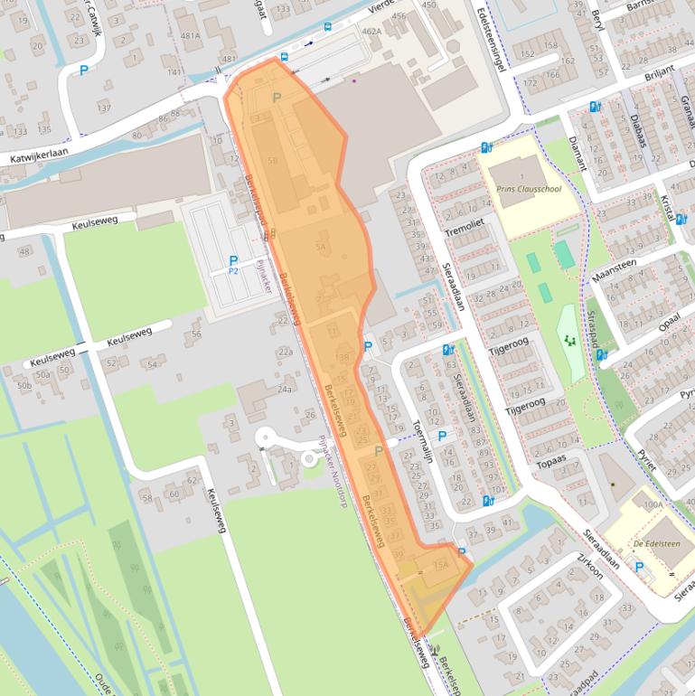 Kaart van postcodegebied 2718PR.