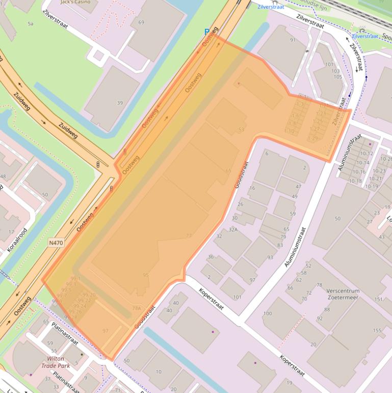 Kaart van postcodegebied 2718RD.