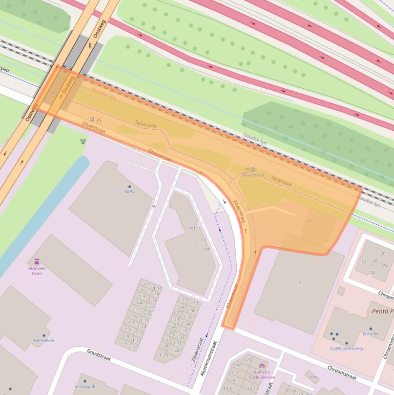 Kaart van postcodegebied 2718RK.