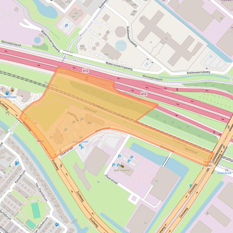 Kaart van postcodegebied 2718RL.