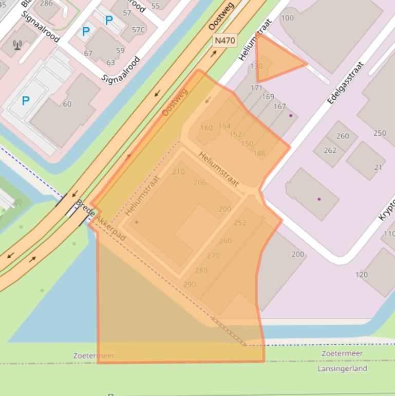 Kaart van postcodegebied 2718RS.