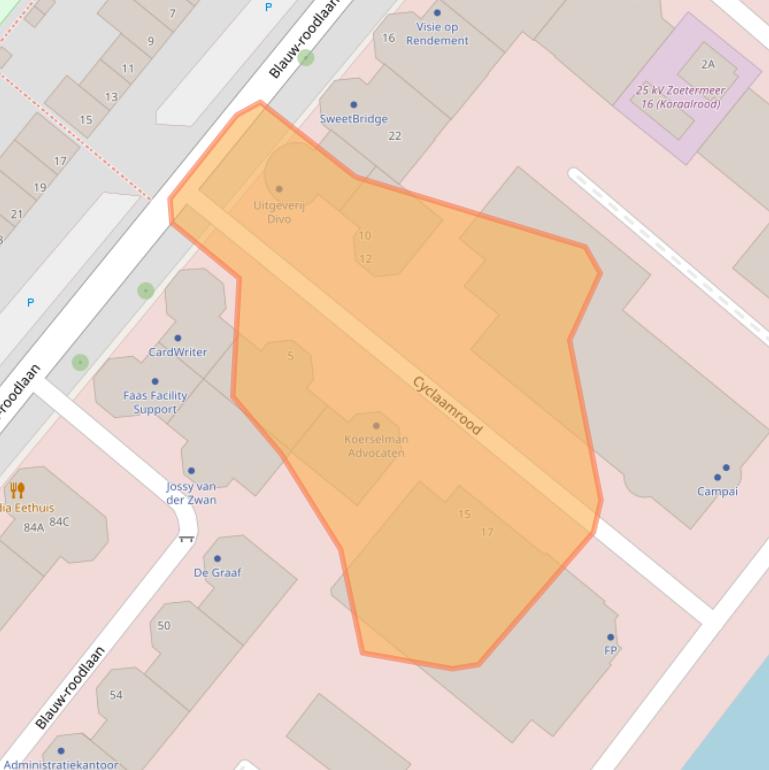 Kaart van postcodegebied 2718SE.