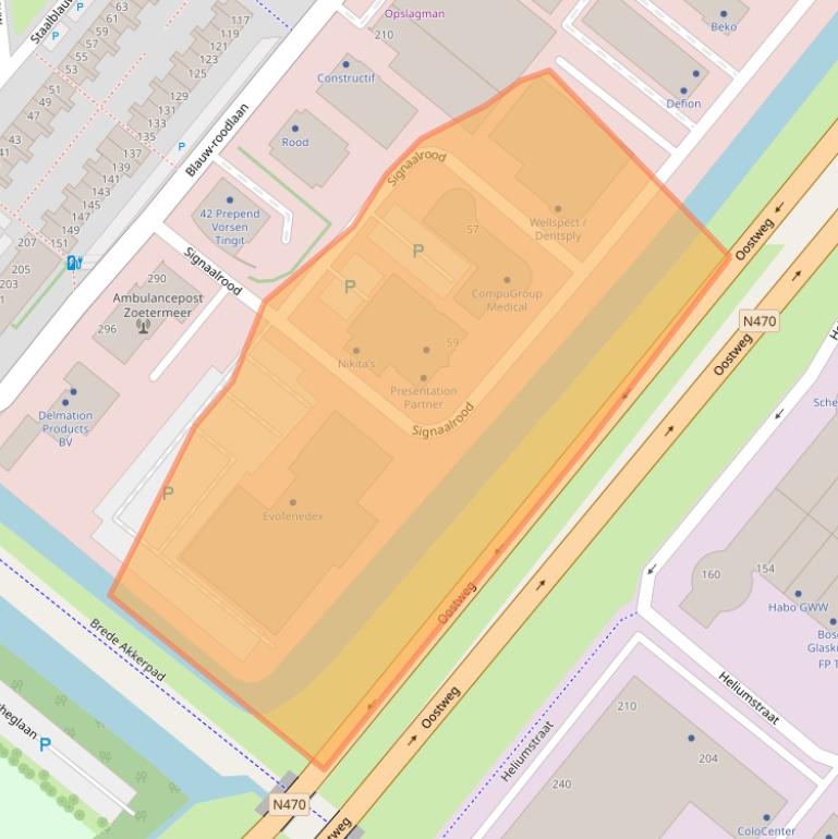 Kaart van postcodegebied 2718SG.