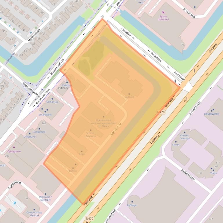 Kaart van postcodegebied 2718SH.