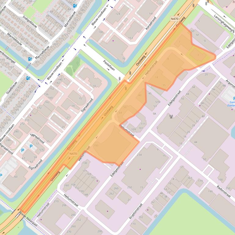 Kaart van postcodegebied 2718SL.
