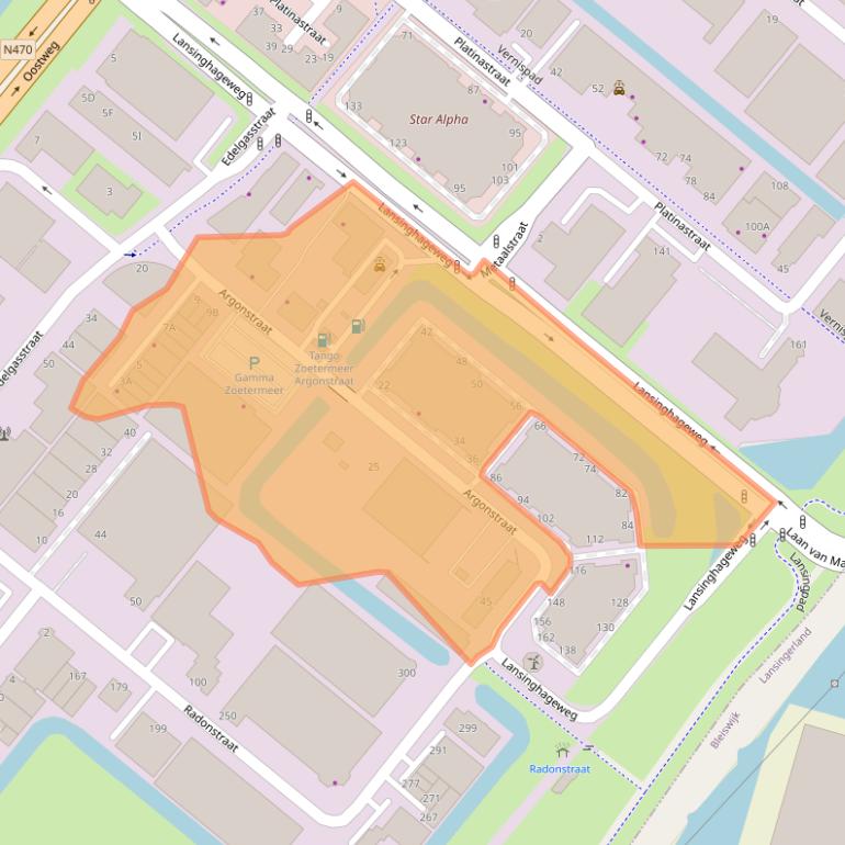 Kaart van postcodegebied 2718SM.