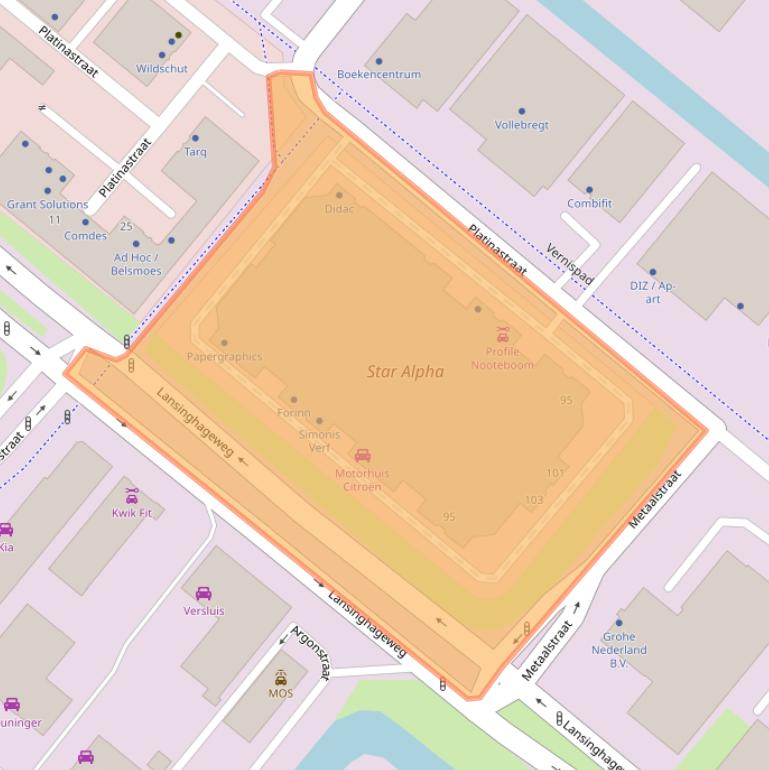 Kaart van postcodegebied 2718ST.