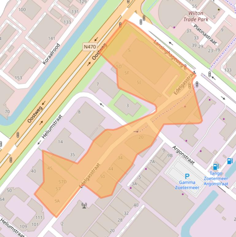 Kaart van postcodegebied 2718SX.