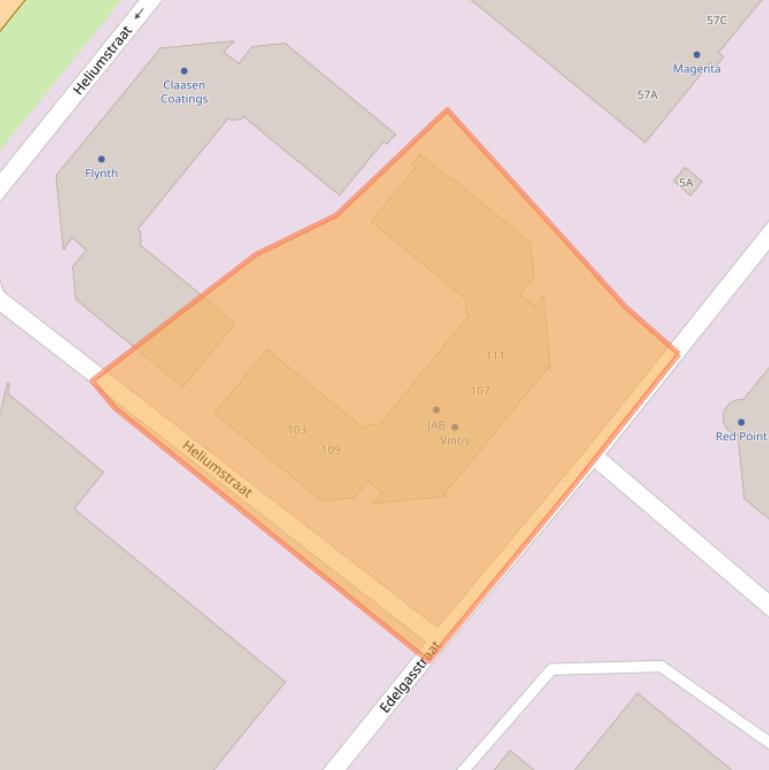 Kaart van postcodegebied 2718TE.