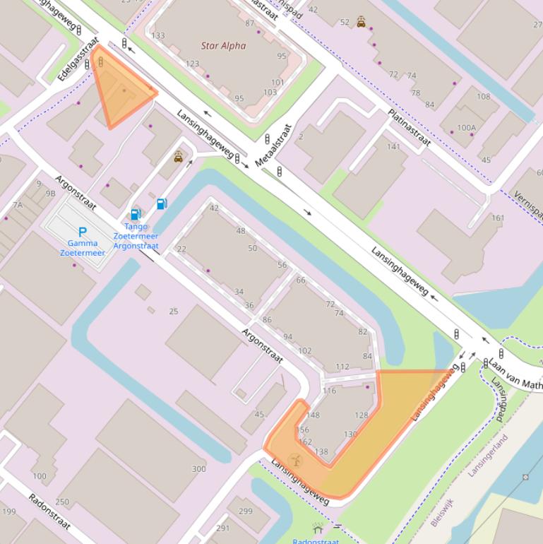 Kaart van postcodegebied 2718TK.