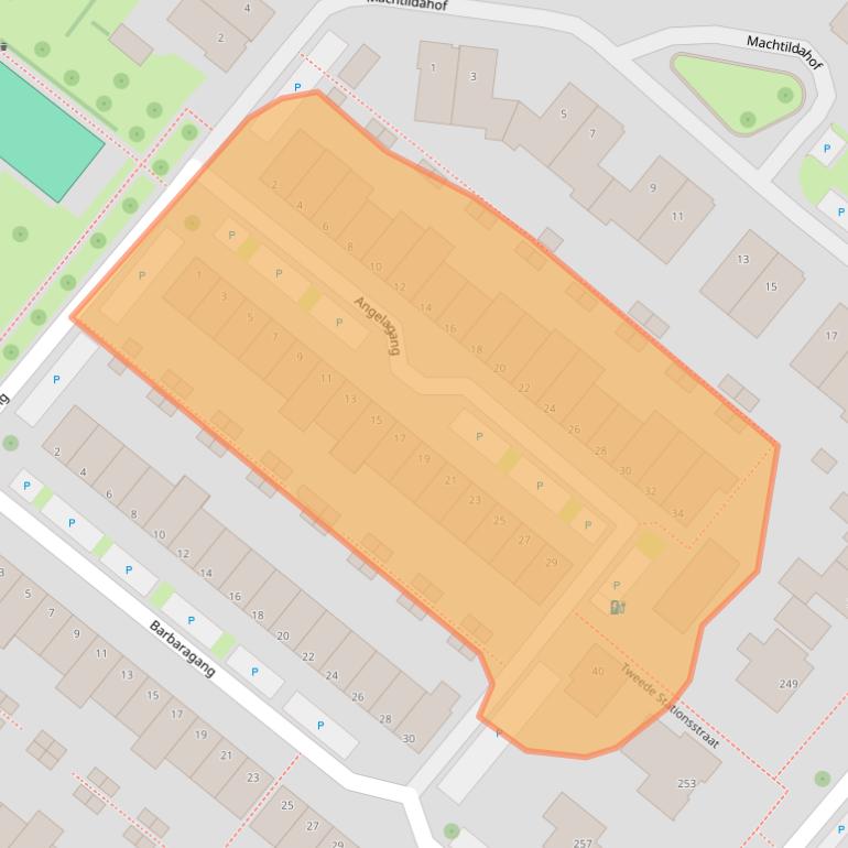 Kaart van postcodegebied 2719AC.