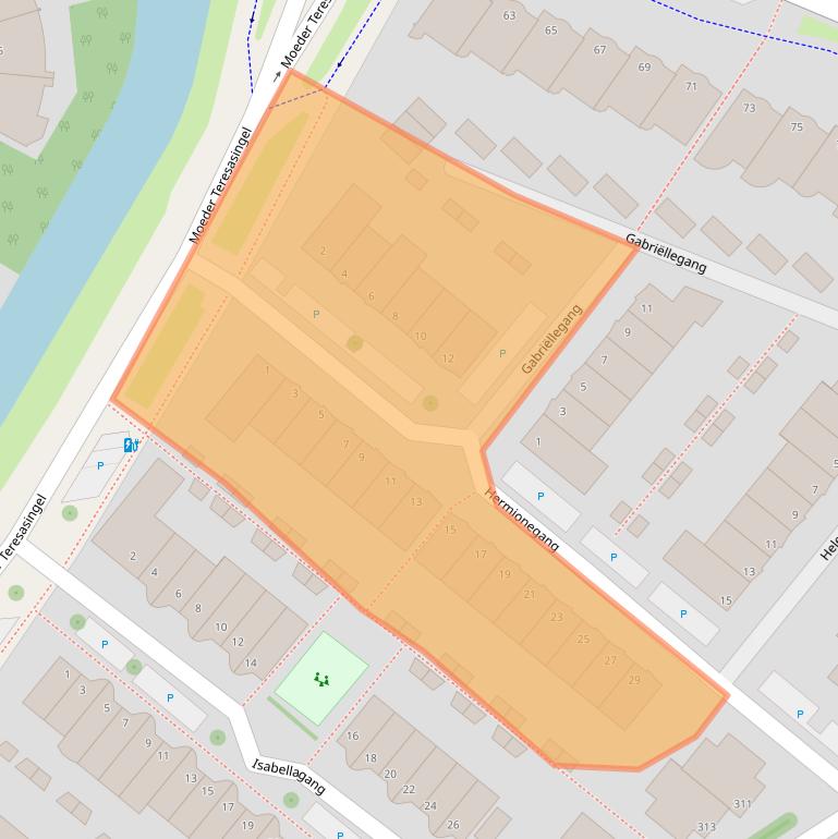 Kaart van postcodegebied 2719AR.