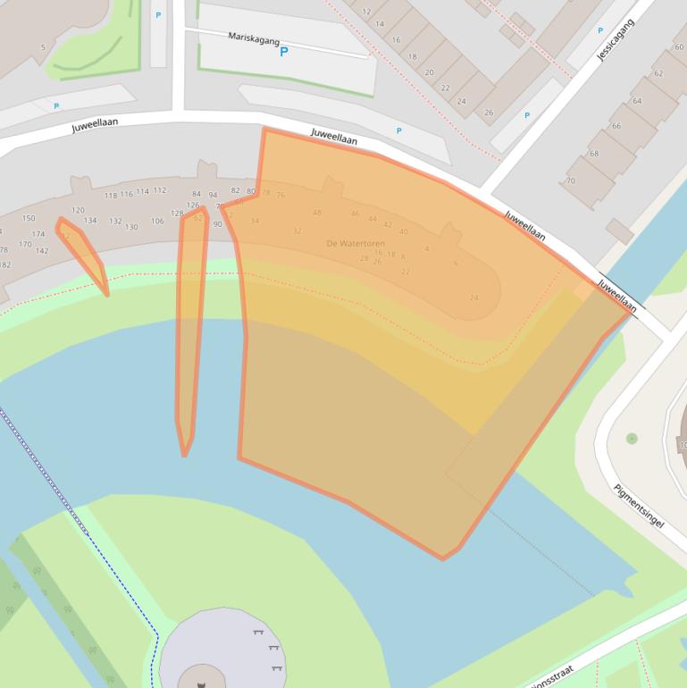 Kaart van postcodegebied 2719BG.