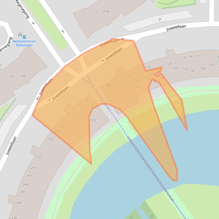 Kaart van postcodegebied 2719BJ.