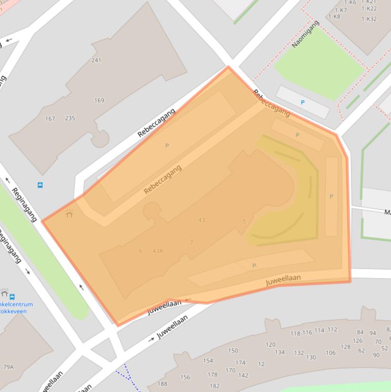 Kaart van postcodegebied 2719BM.