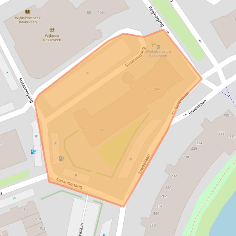 Kaart van postcodegebied 2719BN.