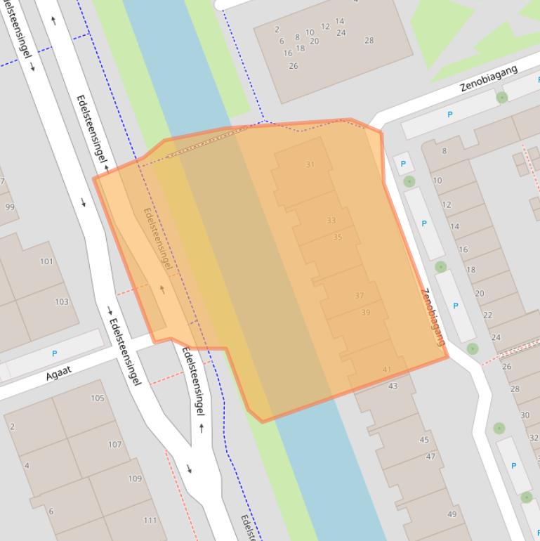 Kaart van postcodegebied 2719BW.