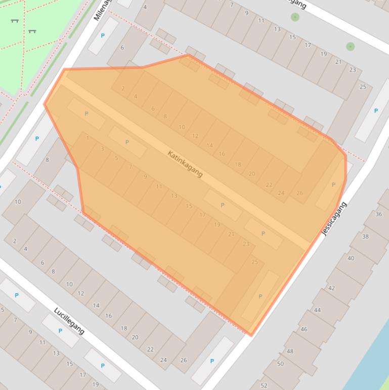 Kaart van postcodegebied 2719CB.