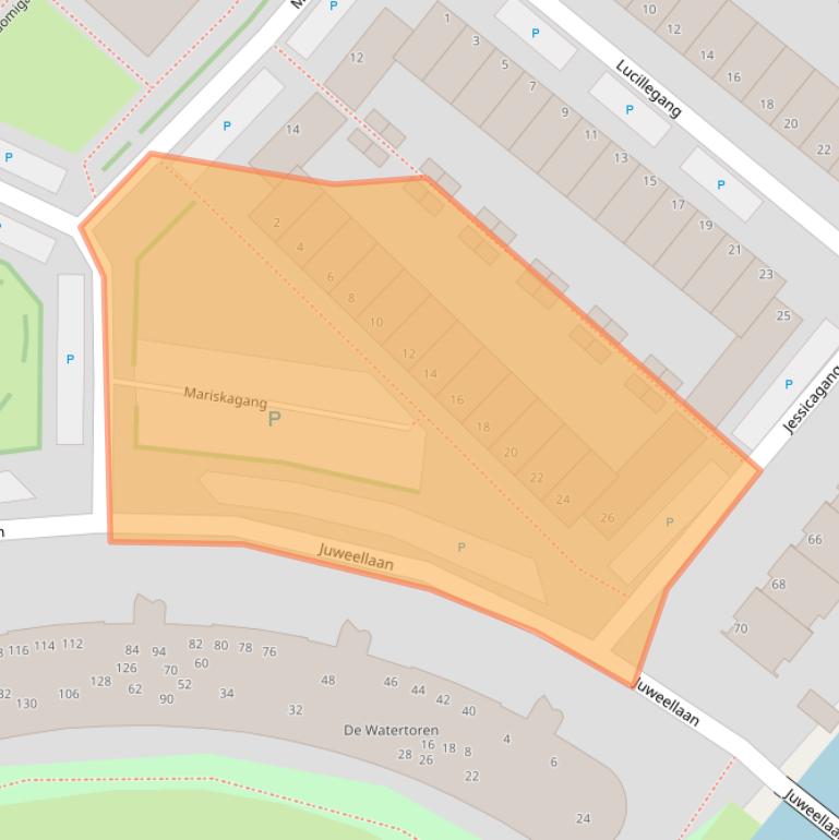 Kaart van postcodegebied 2719CD.