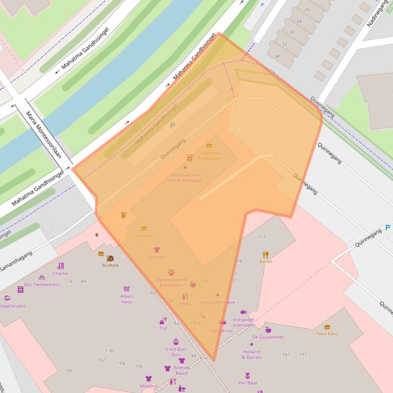 Kaart van postcodegebied 2719CH.