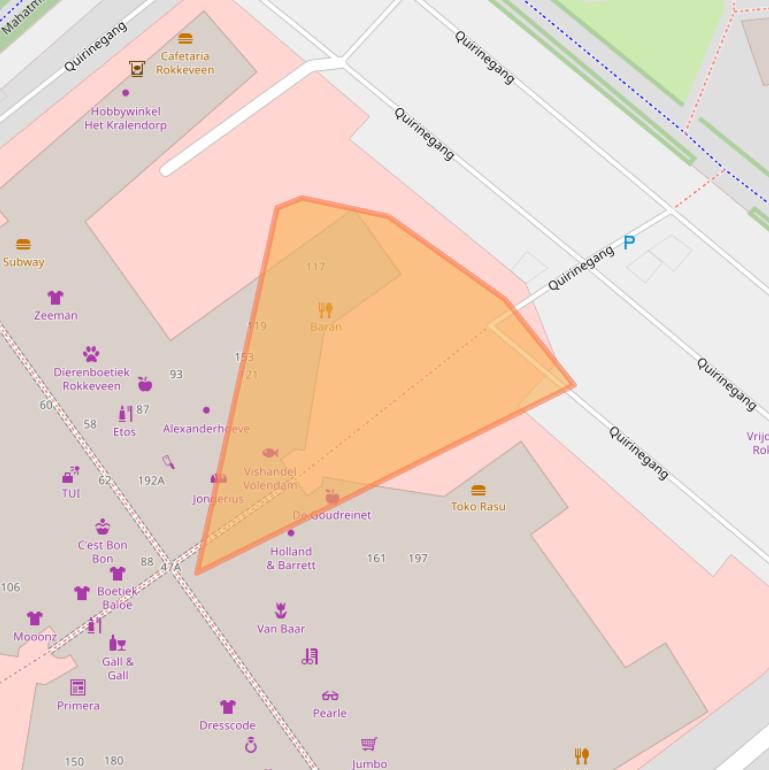 Kaart van postcodegebied 2719CL.