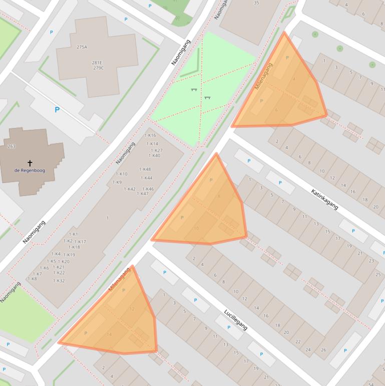 Kaart van postcodegebied 2719CM.